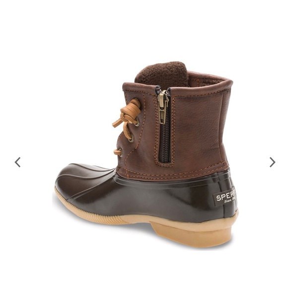 Sperry Topsider Kid’s Unisex Saltwater Water-resistant Rain Boot - Brown - Picture 15 of 16